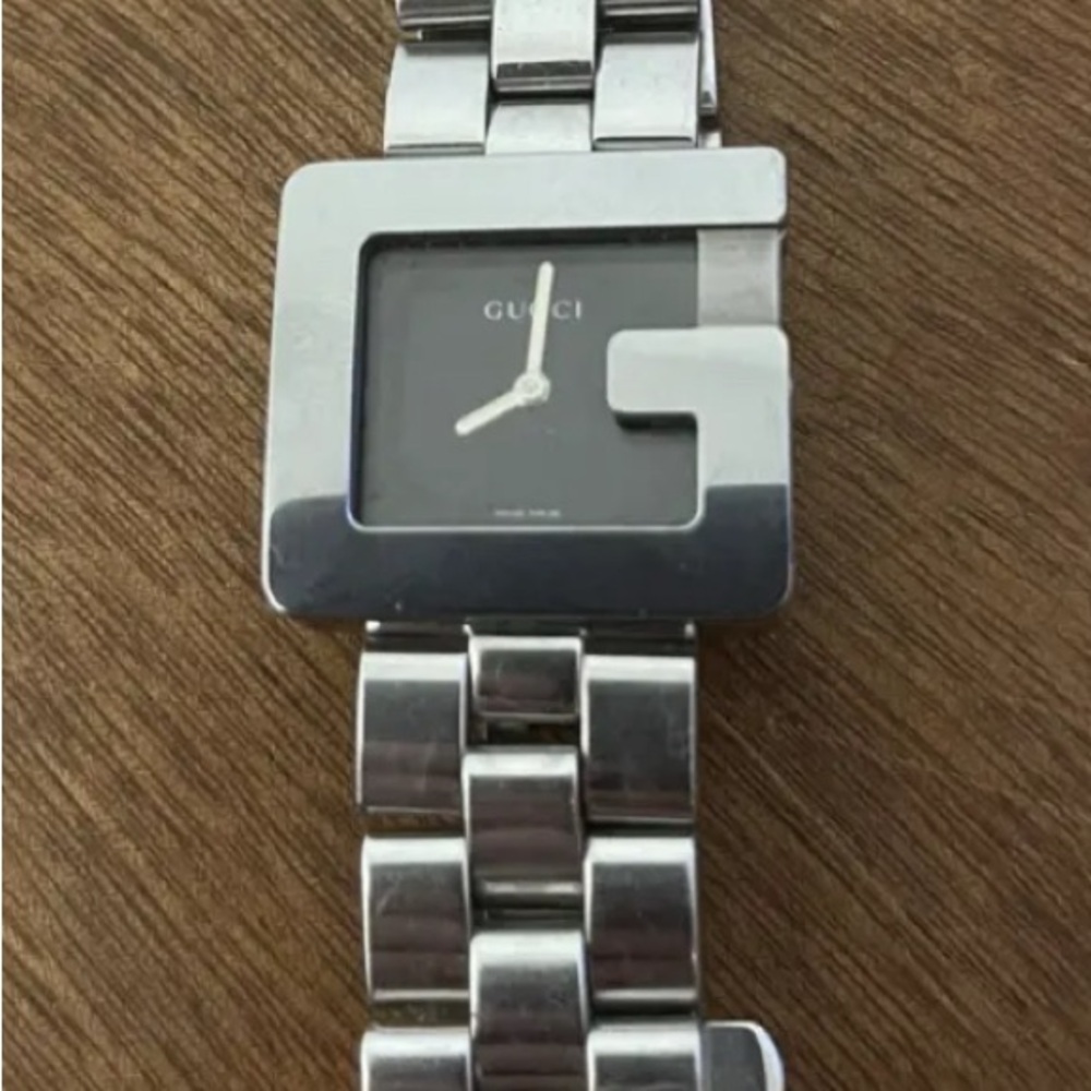 Gucci Silver Square Face Watch